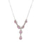 JEWELRY Pink Sapphire Diamond Necklace 18K White Gold
