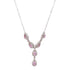 JEWELRY Pink Sapphire Diamond Necklace 18K White Gold