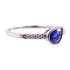 Jewelry 0.38ct Sapphire0.05ct Diamond Ring US#5.25 18K White Gold