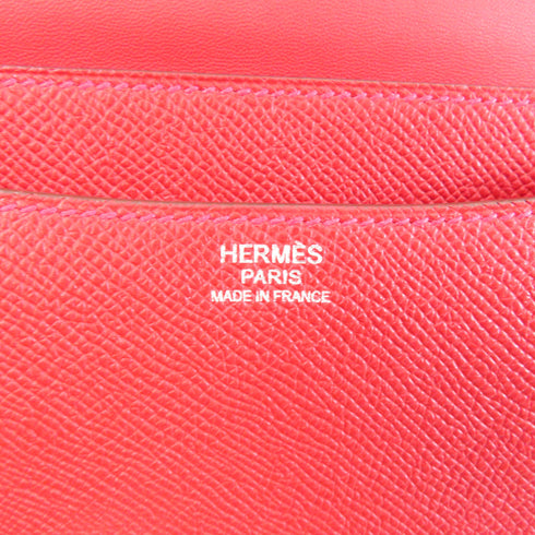 HERMES PHW Constance 24 Shoulder Bag Veau Epsom Leather Rouge Casaque Red