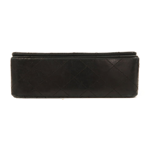 CHANEL CC GHW Vintage Chain Shoulder Bag Calfskin Leather Black