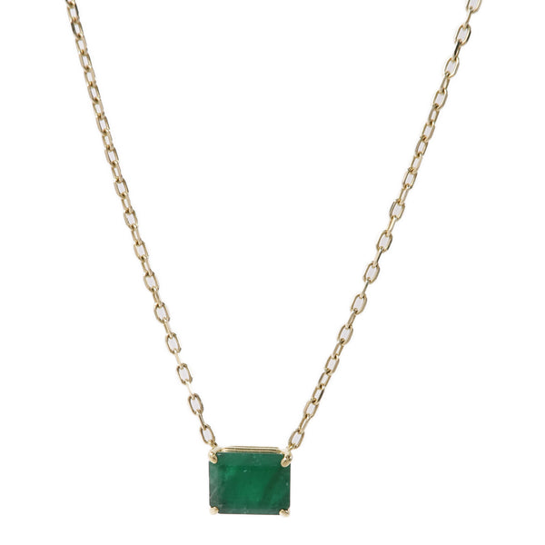 JEWELRY Emerald Necklace Accessories 18K Yellow Gold