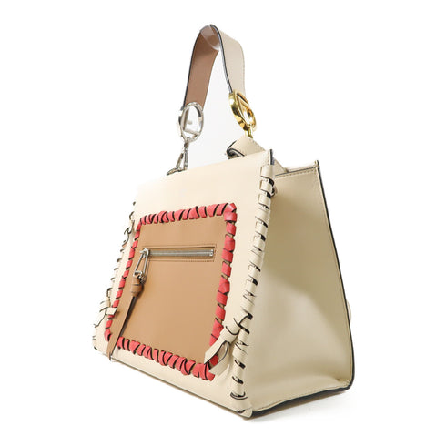 FENDI SHW Runaway 2 Way Bag 8BH344 Calfskin Leather Beige/Brown