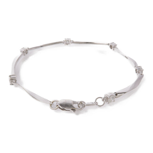 JEWELRY Diamond Bracelet 18K White Gold