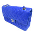 CHANEL Quilted CC SHW Classic Chain Shoulder Bag Lambskin Leather Blue
