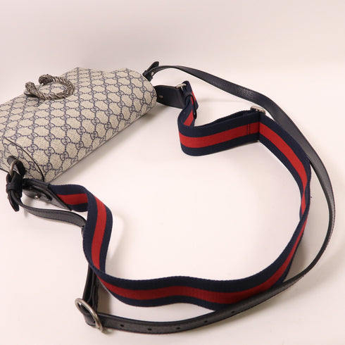 GUCCI GG SHW Dionysus Shoulder Bag 72554896IWG Coated Canvas Leather