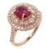 JEWELRY Ruby Diamond Ring 18K Rose Gold US#6.25