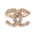 CHANEL CC Ring US#5 B13P Metal Rhinestone
