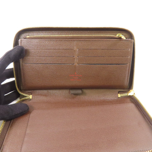LOUIS VUITTON LV Zippy Organizer Long Wallet N60003 Damier Brown