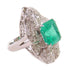 FINE JEWELRY 3.22ct Emerald 0.82ct Diamond Ring US#6.25 PT900 Platinum
