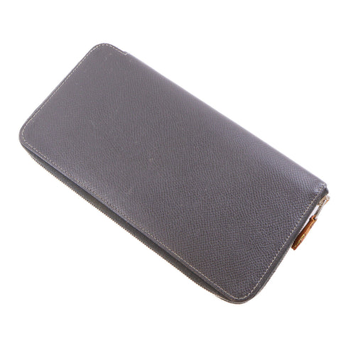 HERMES PHW Silk In Classic Long Wallet Veau Epsom Leather Grey