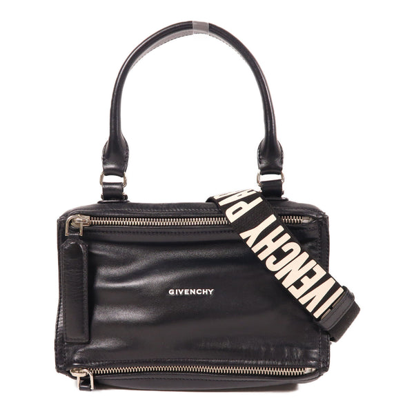 GIVENCHY SHW Pandora 2 Way Shoulder Bag Lambskin Leather Black