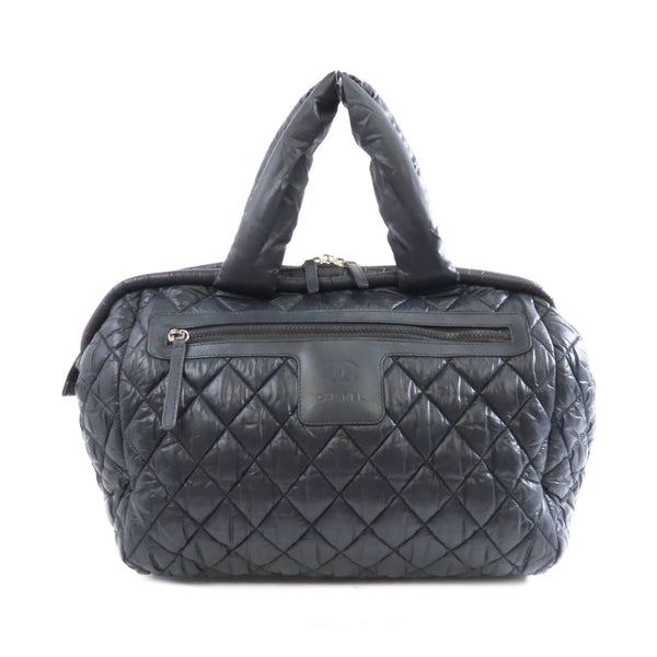 CHANEL Quilted CC SHW CoCo Cocoon Shoulder Bag Handbag Nylon Black