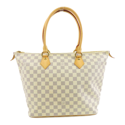 LOUIS VUITTON LV GHW Saleya MM Shoulder Tote Bag Handbag N51185 Damier Azur