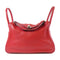 HERMES PHW Lindy 30 2 Way Shoulder Hand Bag Veau Swift Leather Rouge Casaque