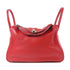 HERMES PHW Lindy 30 2 Way Shoulder Hand Bag Veau Swift Leather Rouge Casaque