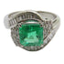 FINE JEWELRY 1.62ct Emerald 0.63ct Diamond Ring US#7.25 PT900 Platinum