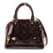 LOUIS VUITTON LV GHW Alma BB 2 Way Shoulder Handbag M91678 Vernis Burgundy