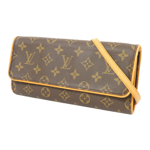 LOUIS VUITTON LV GHW Pochette Twin GM Shoulder Bag M51852 Monogram Brown v4