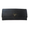 PRADA Long Wallet Calfskin Leather Black/Yellow