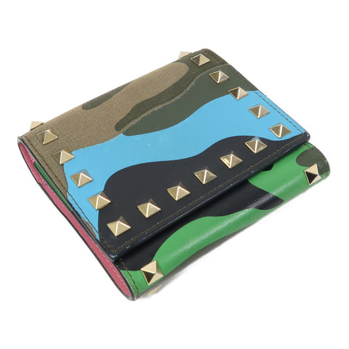 Valentino GHW Wallet Calfskin Leather Multicolore