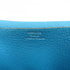 HERMES PHW Bearn Long Wallet Chevre Leather Stamp R 7N Blue Azteque