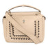 FENDI SHW Dotcom 2 Way Shoulder Bag Handbag Calfskin Leather Beige
