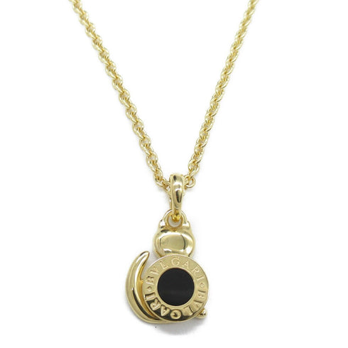 BVLGARI Necklace Onyx Cat 18K Yellow Gold Black 15.6g