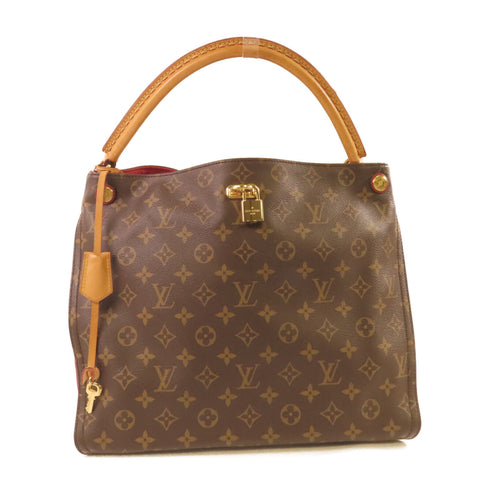 LOUIS VUITTON LV GHW Gaia Shoulder Bag M41620 Monogram Brown Red