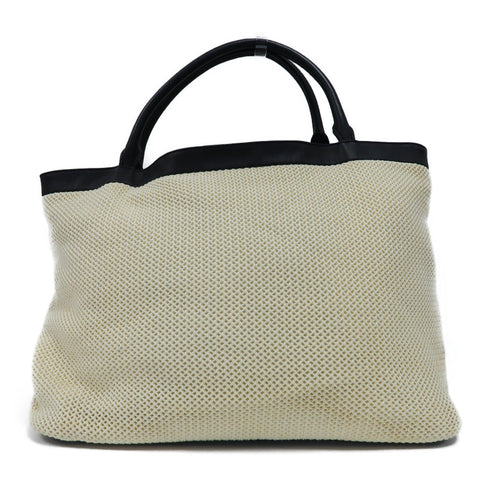 CHANEL CC Handbag Fabric Beige/Black