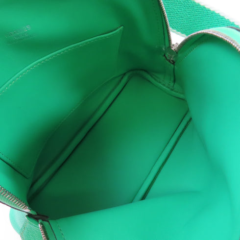 HERMES PHW Mini Bolide 1923 Shoulder Bag Chevre Leather 0Z Vert Comic Green