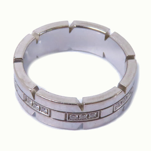 CARTIER Diamond Ring 18K White Gold Cartier#53 US#6.25