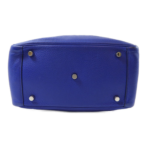 HERMES PHW Lindy 26 2way Shoulder Hand Bag Clemence Leather Bleu Electrique Blue