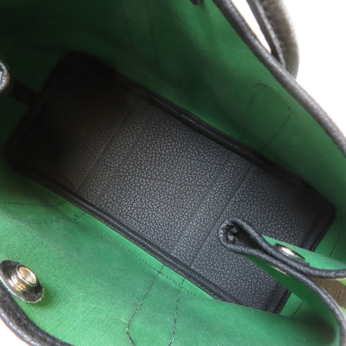 HERMES PHW Garden Party TPM Tote Bag Handbag Canvas Cactus Green