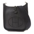 HERMES PHW Evelyne TPM Shoulder Bag Clemence Leather Black v1