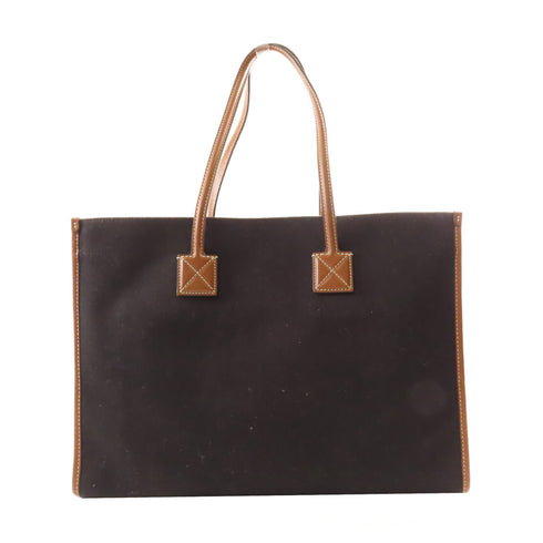 BURBERRY SHW Freya Tote Bag 8055747 Canvas Black/Brown