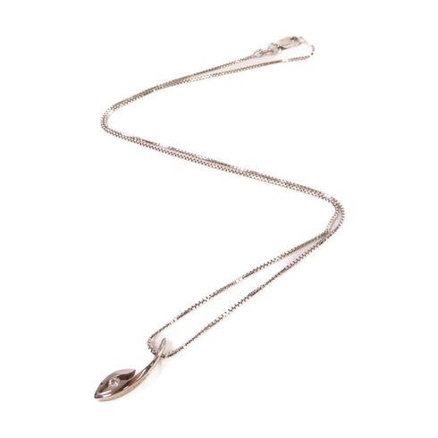 Fine Jewelry Diamond Necklace 14K White Gold