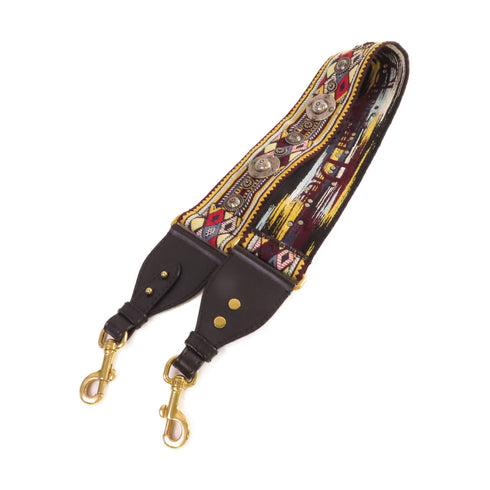 Christian Dior CD GHW Shoulder Strap Canvas Metal Multicolor