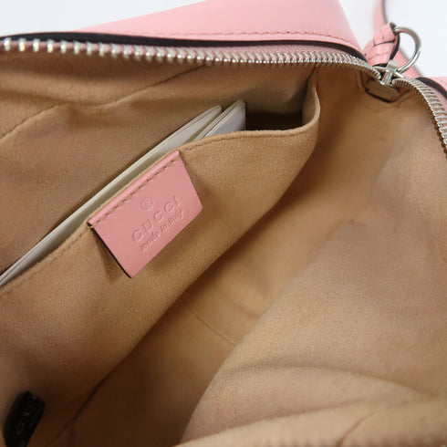 GUCCI SHW GG Marmont Mini Chain Shoulder Bag 634936 Calfskin Leather Pink