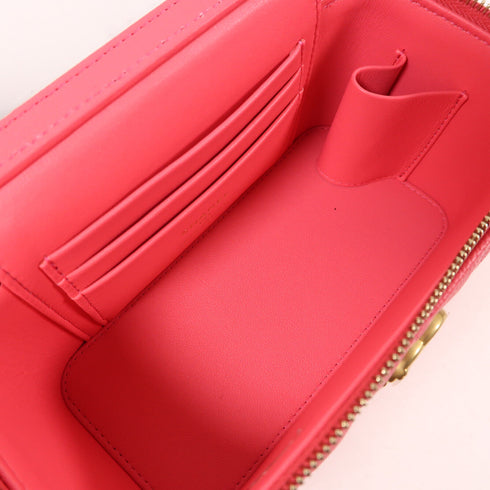 CHANEL CC GHW Vanity Case Chain Shoulder Bag AP3204 Calfskin Leather Pink