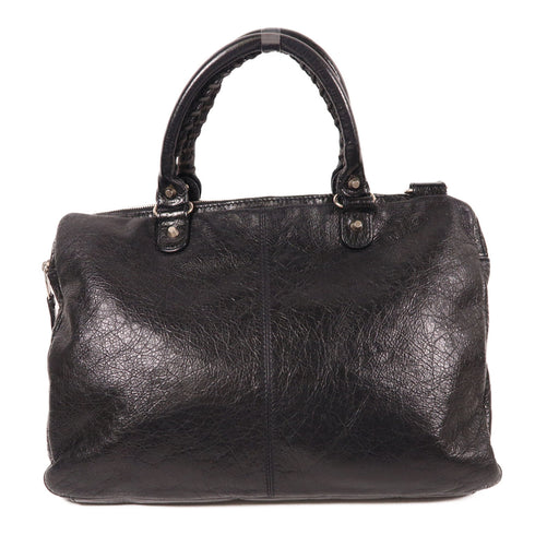 BALENCIAGA SHW 2 Way Shoulder Bag Calfskin Leather Black lux