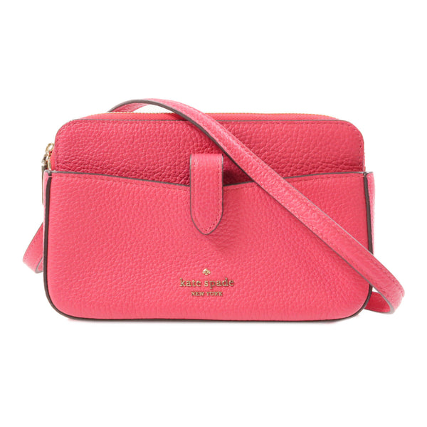 Kate Spade GHW Shoulder Bag Calfskin Leather Pink