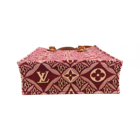 LOUIS VUITTON LV Petit Sac Plat Hand Shoulder Bag M69846 Monogram Jacquard Red