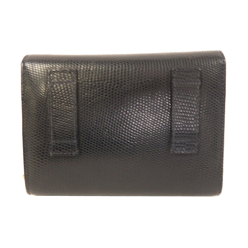 Salvatore Ferragamo GHW Chain Shoulder Bag Calfskin Leather Blue