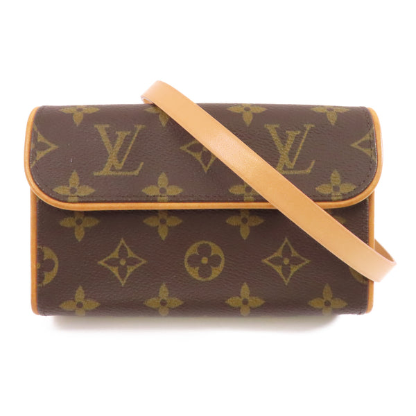 LOUIS VUITTON LV GHW Pochette Florentine Waist Bag M51855 Monogram Brown