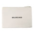 BALENCIAGA SHW Clutch Bag Calfskin Leather White