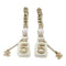CHANEL CC Earrings Metal Gold/White