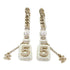CHANEL CC Earrings Metal Gold/White