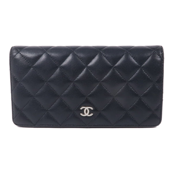 CHANEL CC SHW Long Wallet Lambskin Leather