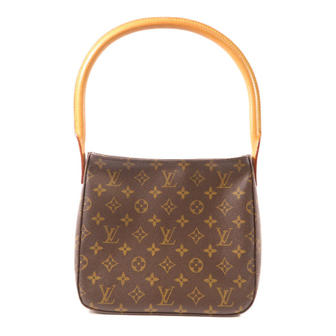 LOUIS VUITTON LV GHW Looping MM Shoulder Bag M51146 Monogram Brown